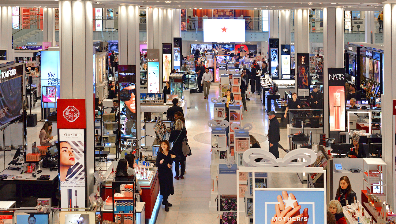 digital screens make a retail media network in a macy's store